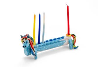 Israel Museum x Shalom House Ceramic Unicorn Menorah