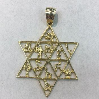 12 Tribe Star of David - 14kt Gold