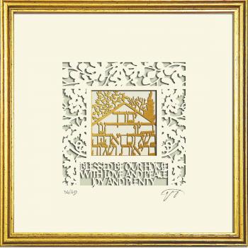 Wall Art Home Blessing Framed Papercut