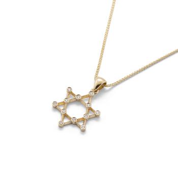 Israel Museum x Shalom House 14kt Gold 12 Diamond Star of David