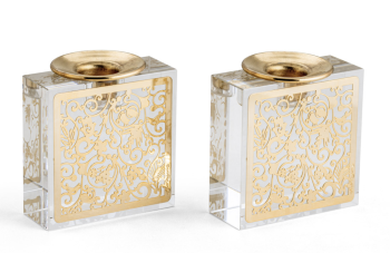 Israel Museum x Shalom House Golden Candle Holders