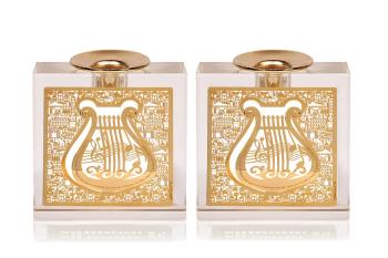 Israel Museum x Shalom House Golden Candle Holders