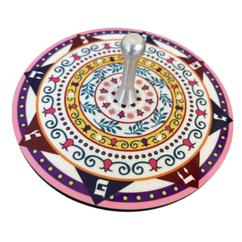 Colorful Dreidel with Pomegranate Design