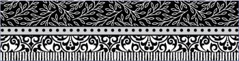 Black and White Table Runner Vines