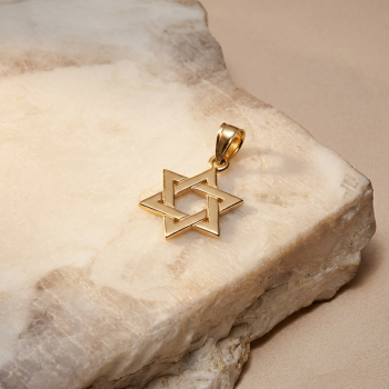  14K Yellow Gold Star of David 