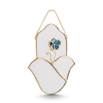 Blue Flower Hamsa
