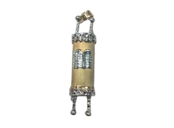 10 Commandment Mezuzah - 14kt Gold
