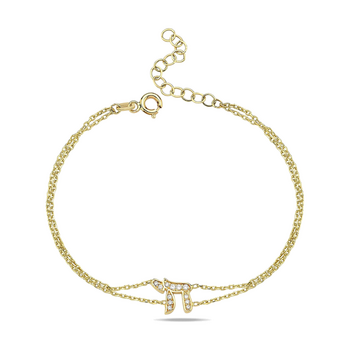 14k Gold Chai Charm Bracelet