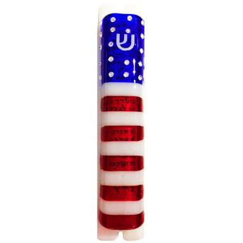American Flag Mezuzah