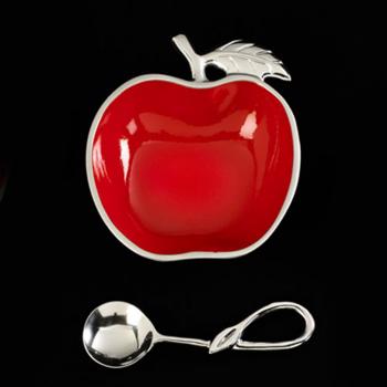 Bright Red Apple Dish