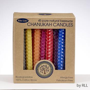 Honeycomb Beeswax Hanukkah Candles Multi