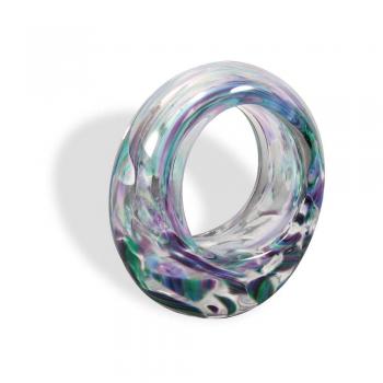 BLOWN CRUSHED WEDDING GLASS ETERNITY RING KEEPSAKE