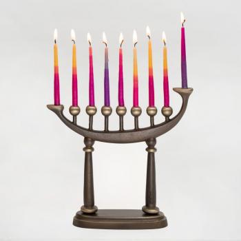 Bronze Boat Menorah