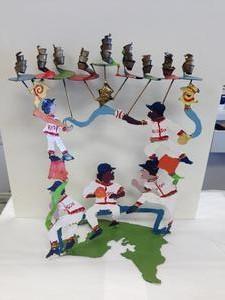 Boston Red Sox Menorah - Metal