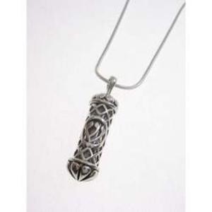 Filagree Mezuzah Necklace - Sterling Silver