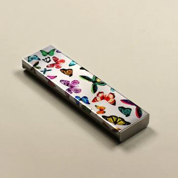 Small Colorful Butterflies Mezuzah