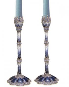Granular Embell Candle Holders - Crystals