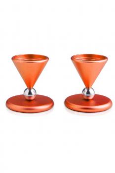 Red Anodized Aluminum Candle Holders
