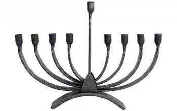Classic Curve Menorah by Blackthorne Forge