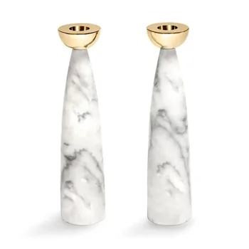 Coluna Candle Holders - Marble & Gold