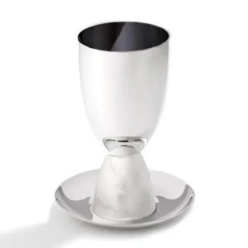Coluna Kiddush Cup - Marble & Silver