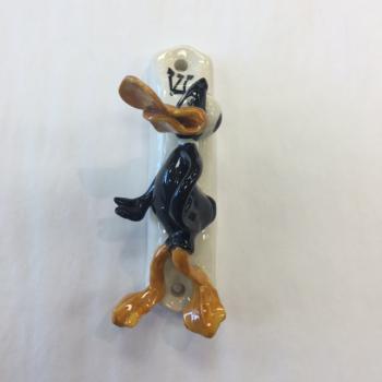 Daffy Duck Mezuzah - Painted Porcelain
