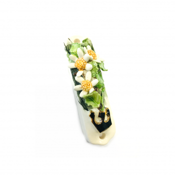 Daisy Mezuzah-Painted Porcelain