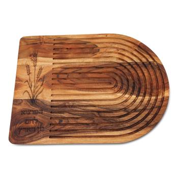 Beautiful Etched Wood Wheat Challah Board