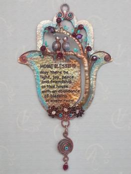 Hamsa Home Blessing by Ahuva Elany - Copper