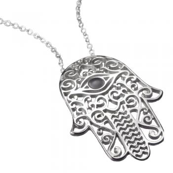 Hamsa with Eye Pendant