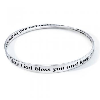Priestly Blessing Mobius Sterling Silver Bangle Bracelet 