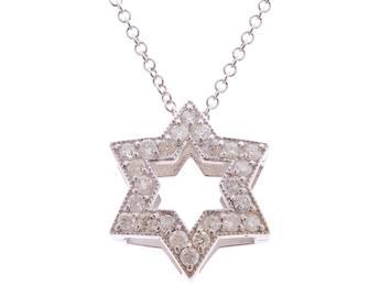 Large Pave Star of David Necklace