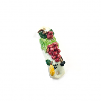 Grapes Mezuzah-Painted Porcelain