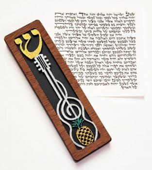 Guitar Clef Pineapple Mezuzah