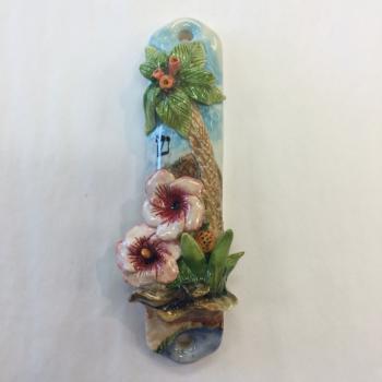 Hawaii Mezuzah - Painted Porcelain