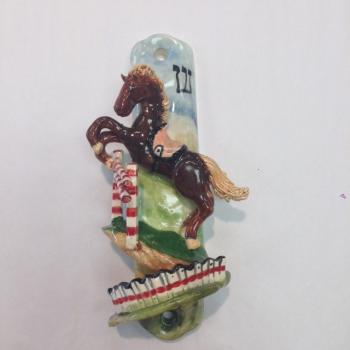 Horse Mezuzah - Painted Porcelain