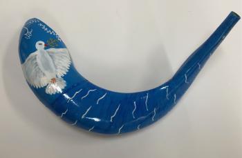 Shofar with Dove of Peace 