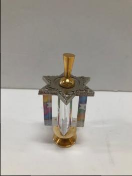 Udi Jerusalem Dreidel - Lucite and Silver Metal