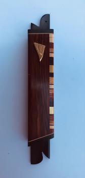 UNIQUE INLAID WOODEN MEZUZAH 