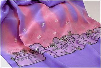 Women's Tallit Set Jerusalem - Pink & Purple PSI-47