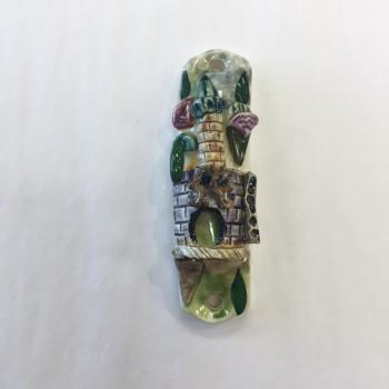 Jerusalem Mezuzah - Painted Porcelain