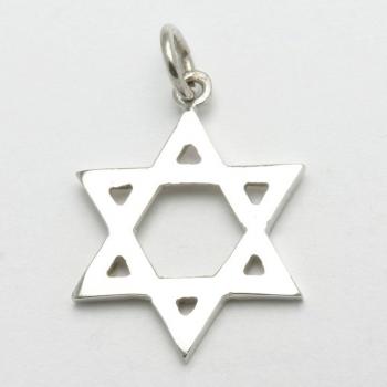 Star of David Pendant - 14kt white gold