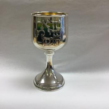 Enamel Kiddush Cup - Sterling Silver