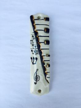 Keyboard Mezuzah - Painted Porcelain