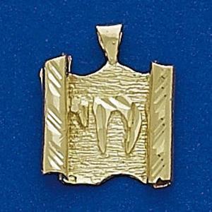 Chai Torah Pendant K-21 - Gold