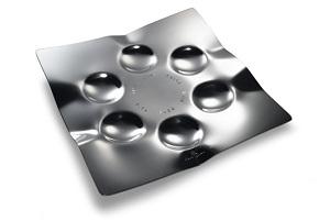 Moon Seder Plate - Polished Aluminum