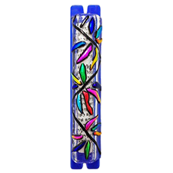 Multicolored Abstract Mezuzah