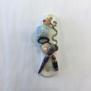 Makeup Mezuzah - Painted Porcelain