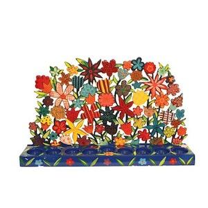 Multi Flowers Menorah