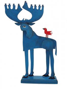 Moose Hanukkah Menorah